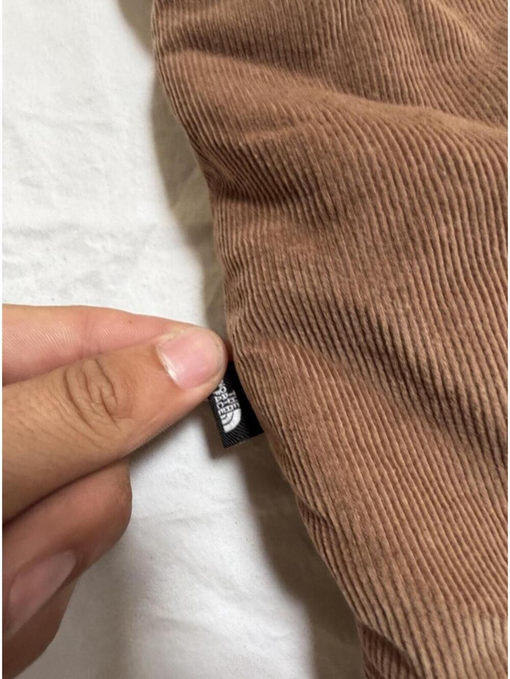 The North Face Corduroy Brown Sherpa Lined Button Jacket Men's S Stand-Up Collar - Picture 5 of 6